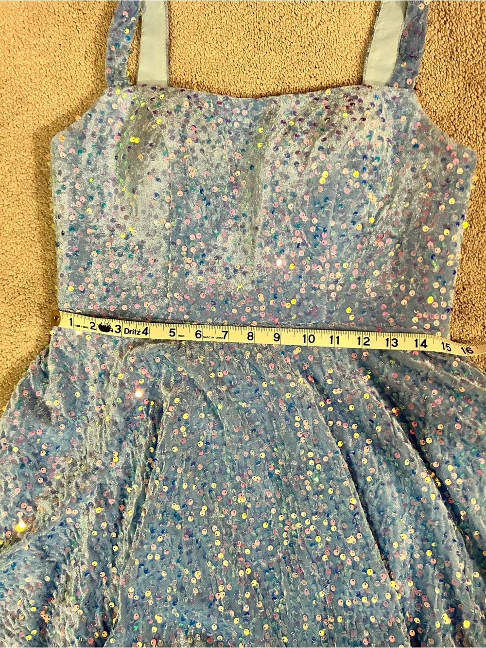 Sparkly Sequin Blue Girls' Party Dress